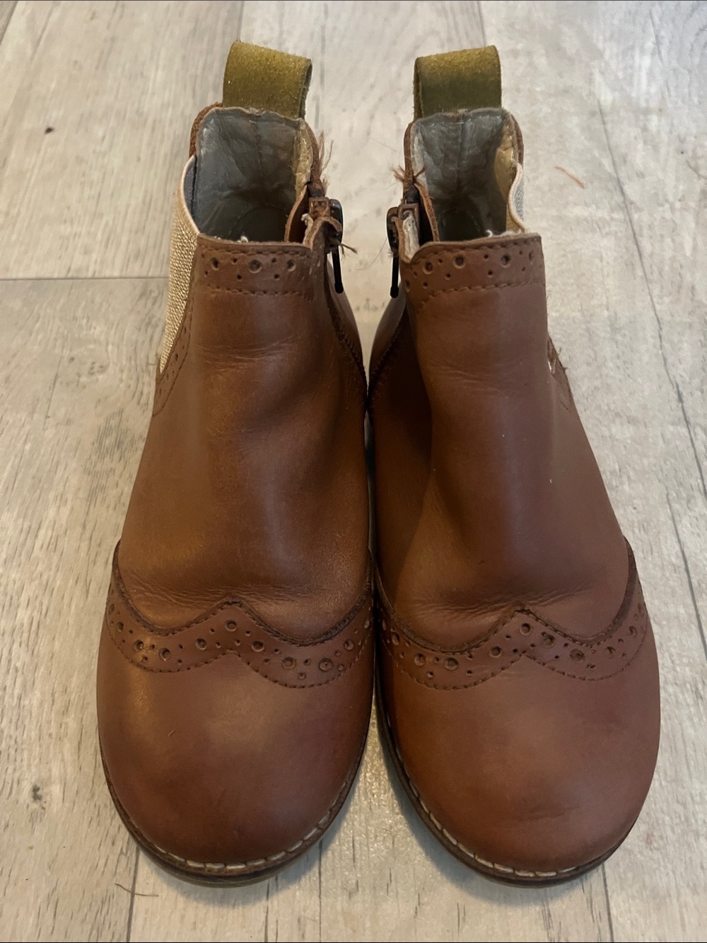 Mini Boden Leather Chelsea Boots